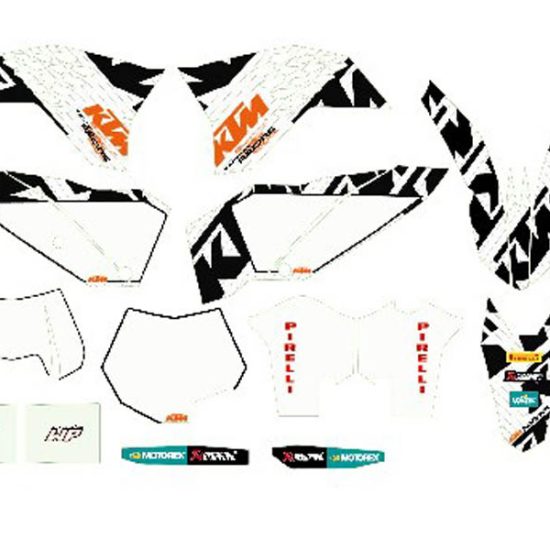WHITE RACING GRAPHIC KIT