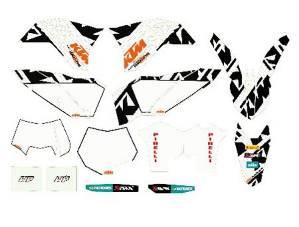 WHITE RACING GRAPHIC KIT