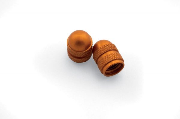 ORANGE VALVE STEM CAPS (2 PK)